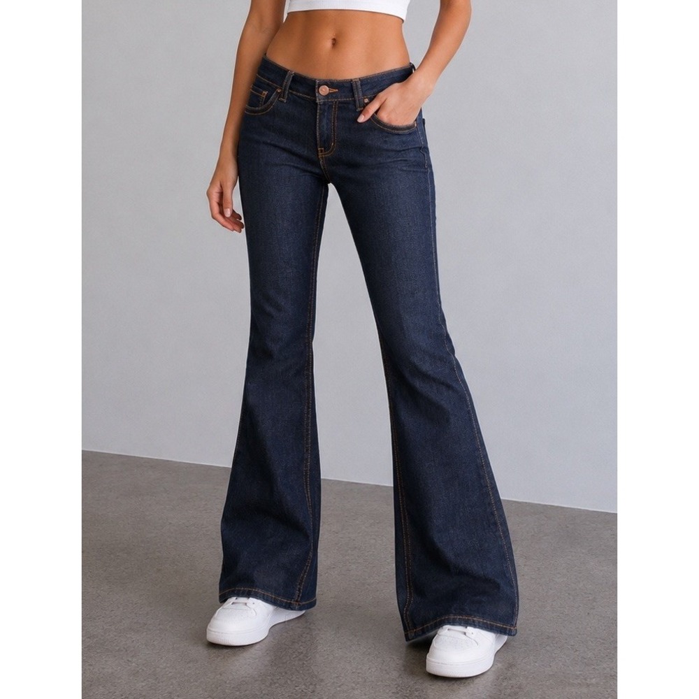 Daytrip Jeans Women 27x31 Blue Lynx Bootcut Denim Flare Western Denim Y2K